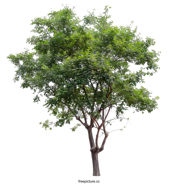 [Transparent Background PNG]Isolated Green Tree on White Background
