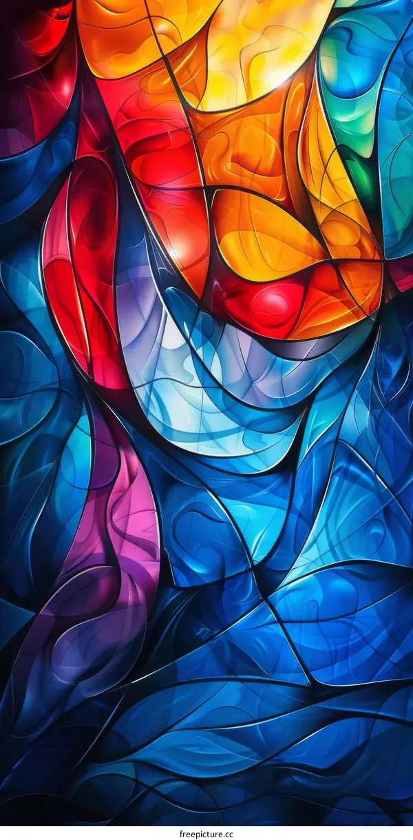 Hypnotic Kaleidoscope: Abstract Geometric Vibrant Creation