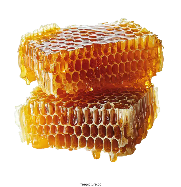 [Transparent Background PNG]Honeycomb close-up detail delicious sweet treat