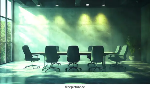 Modern Conference Room Interior Illustration