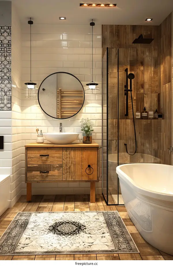Modern Rustic Bathroom Interior Design