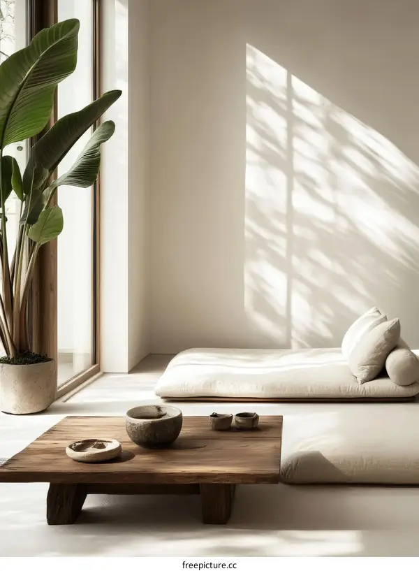 Minimalist Modern Living Room with Natural Light