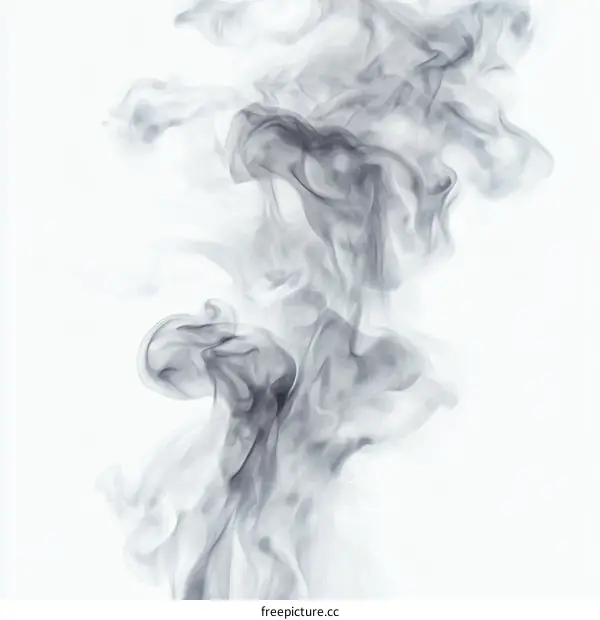 Abstract Smoke Design on White Background