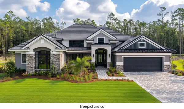 Modern Luxurious House Exterior View