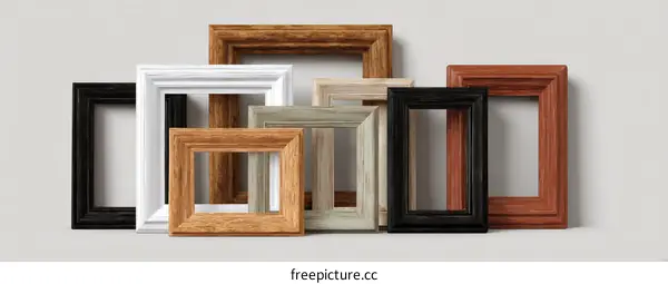 Wooden Picture Frames in Different Colors