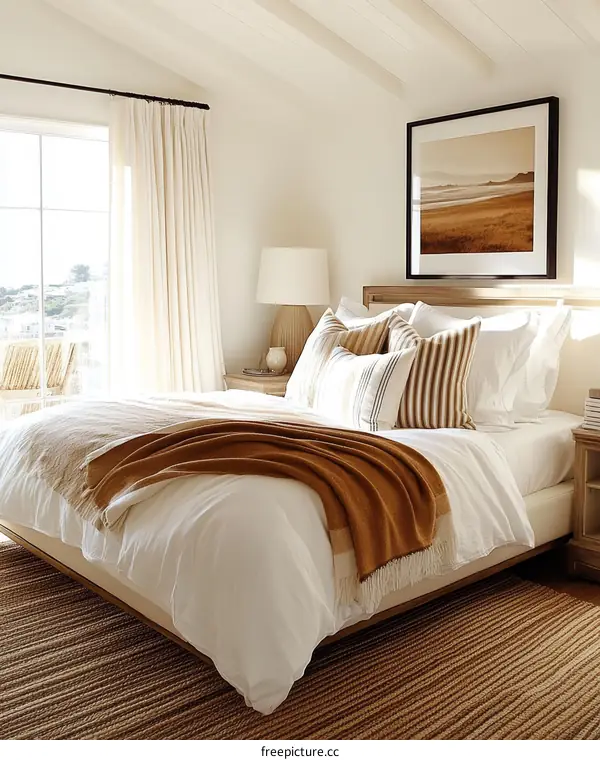 Cozy Beige Bedroom Interior Design