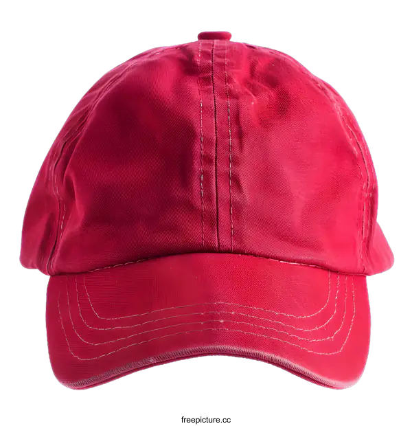 [Transparent Background PNG]Red Baseball Cap Isolated On White Background