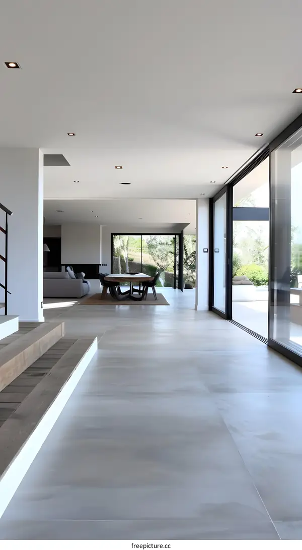 Modern Minimalist Interior Design with Sliding Doors and Natural Light