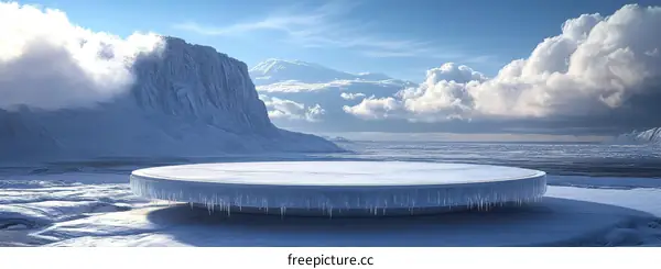 Icy Winter Wonderland Stage Platform