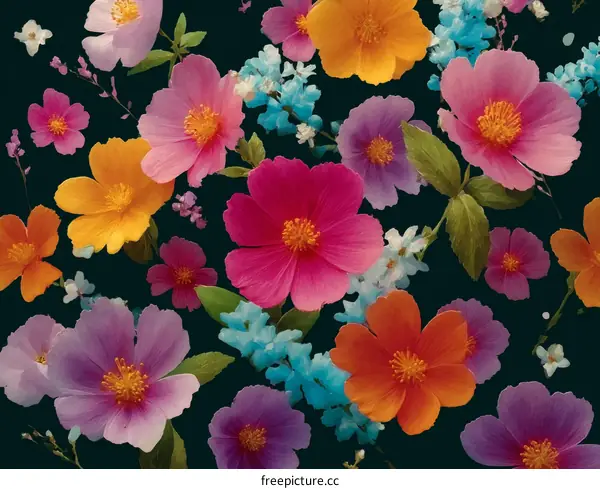 Vibrant Floral Pattern Design
