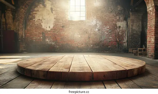 Vintage Industrial Wooden Tabletop Background