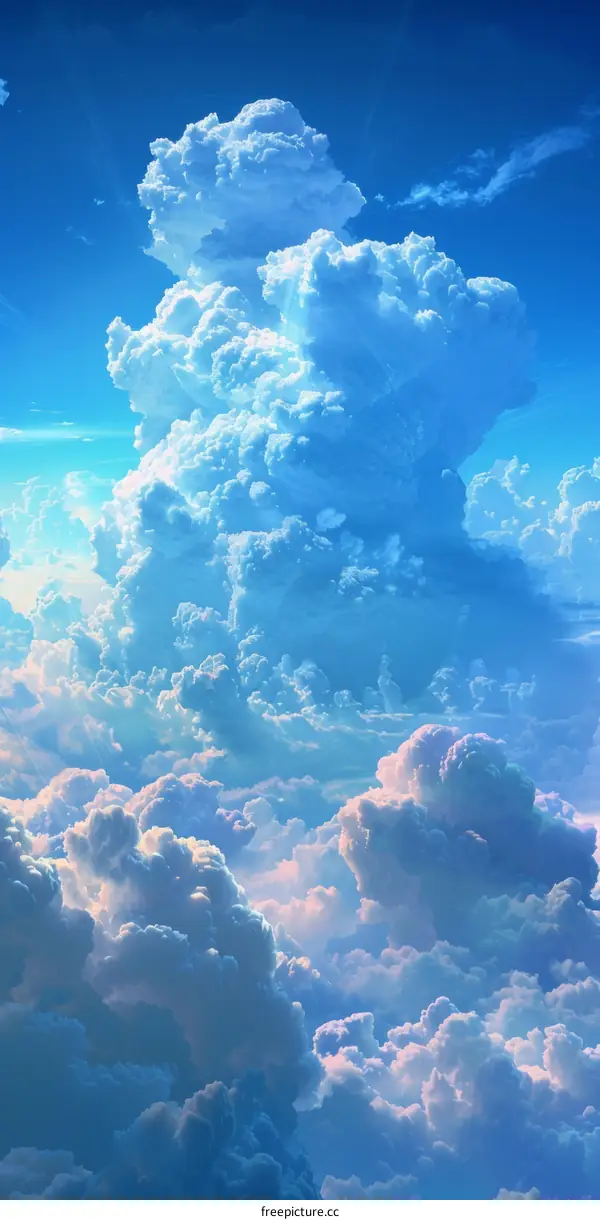 Stunning Sky Filled with Fluffy Clouds