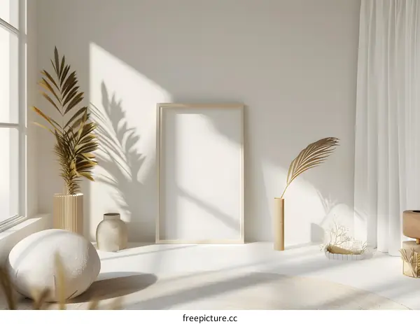Minimalist Interior Design with Blank Canvas