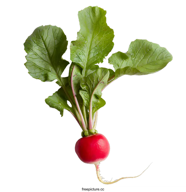 [Transparent Background PNG]Single Radish on White Background