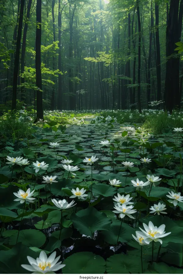 Mystical Lotus Forest Fantasy