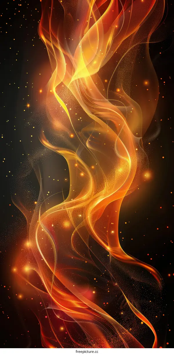 Abstract Flame Design Illustration