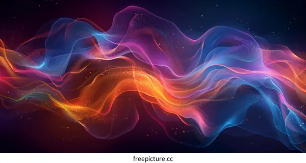 Abstract Colorful Flowing Lines