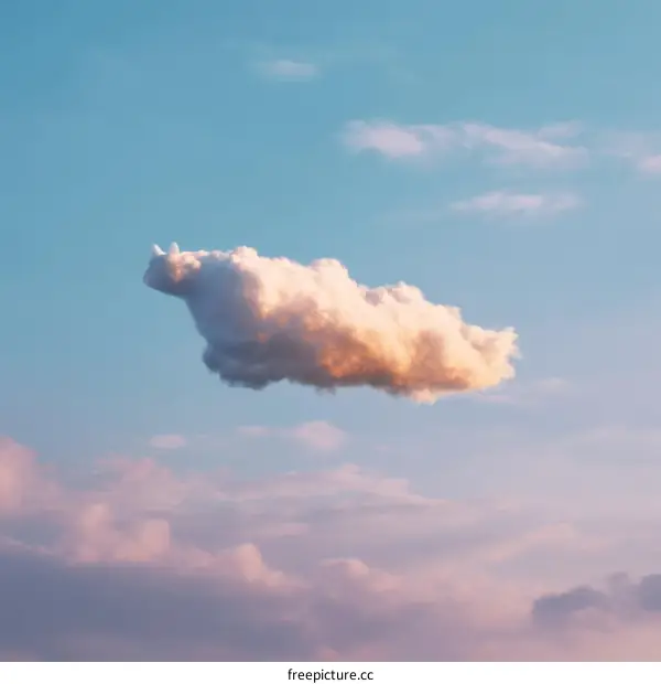 Cloud-shaped animal in the sky