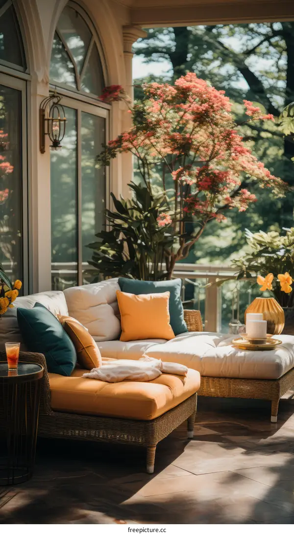 Modern luxury home with beautiful garden view