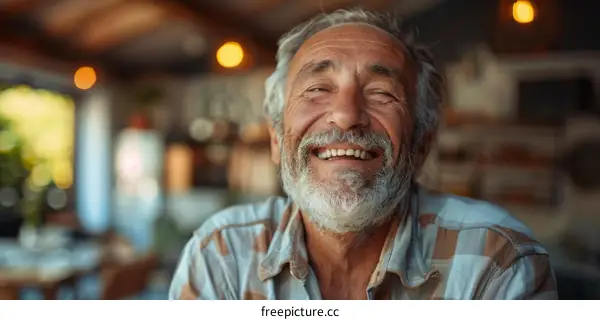 Happy Senior Man Smiling Portrait