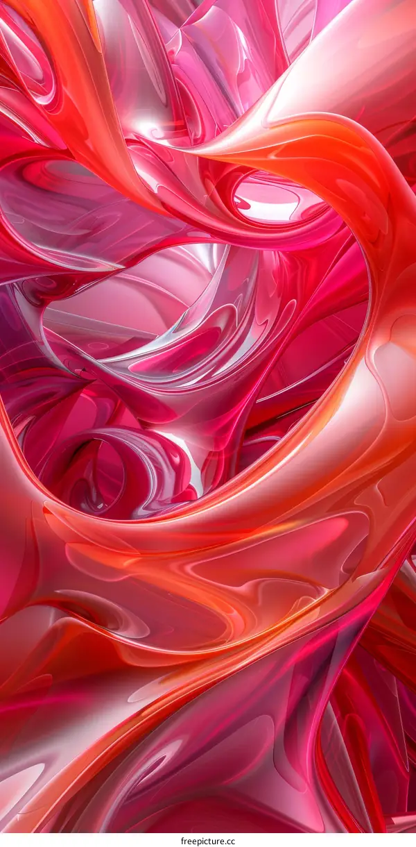 Abstract Liquid Forms in Vibrant Colors