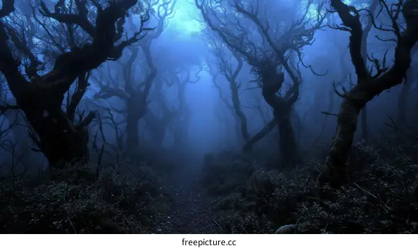 The dark and mysterious forest