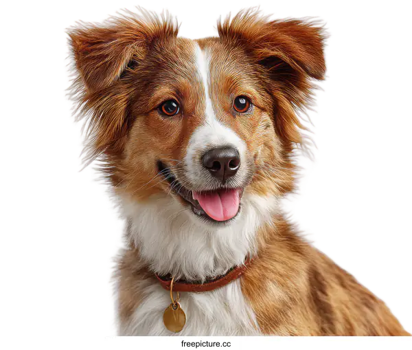 [Transparent Background PNG]Close Up Portrait of a Happy Dog