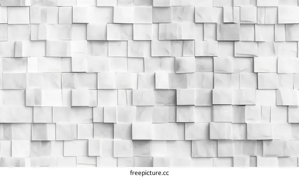 White square tiles with beveled edges form an interesting geometric pattern