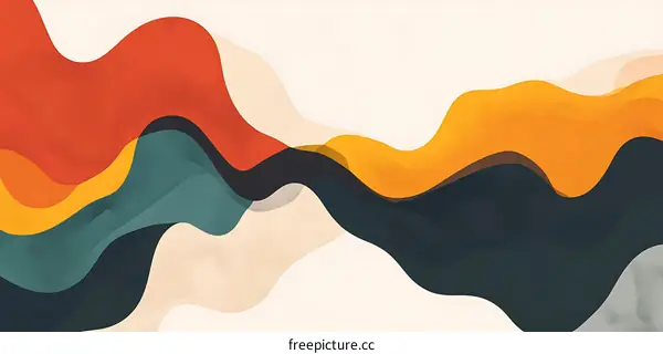 Abstract Modern Colorful Wavy Background