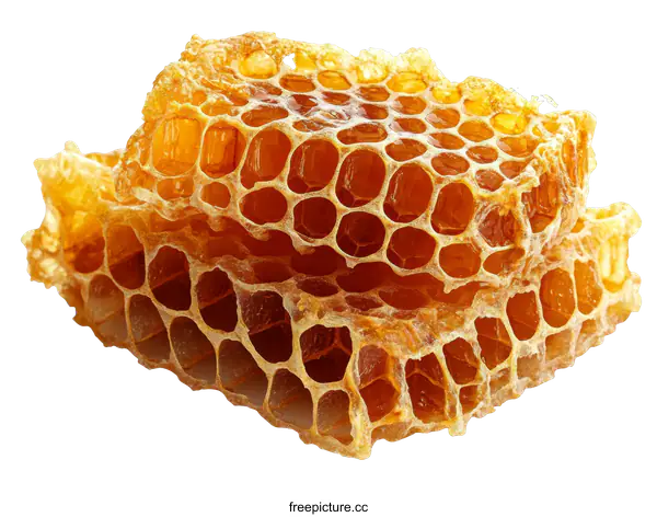 [Transparent Background PNG]Close-up View of Honeycomb Structure