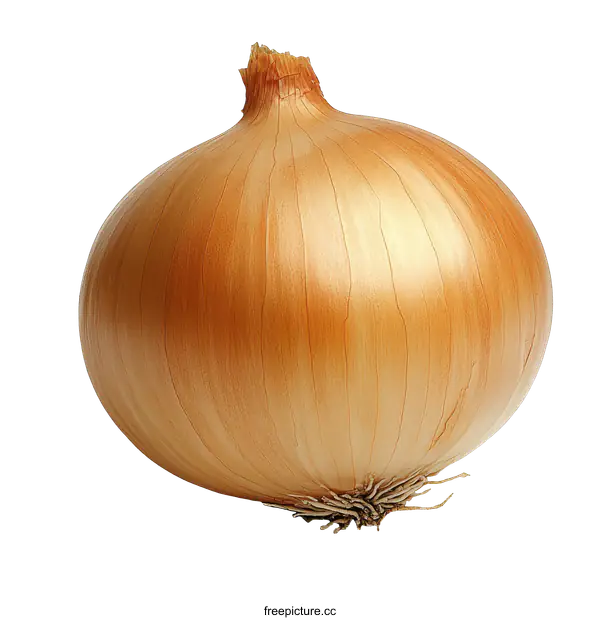 [Transparent Background PNG]Single Onion Isolated on White Background