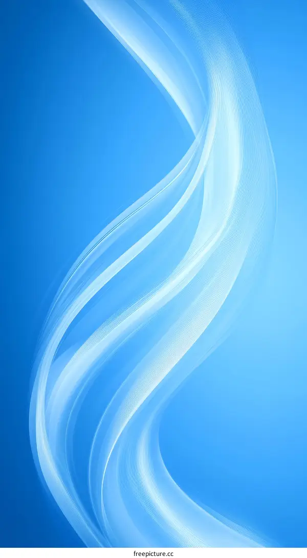 Abstract Blue and White Flowing Lines Background