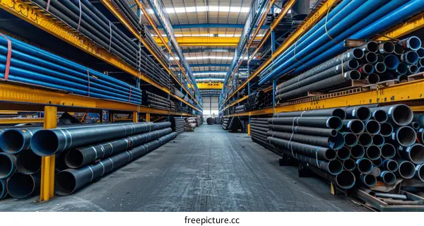 Industrial Pipe Storage Warehouse
