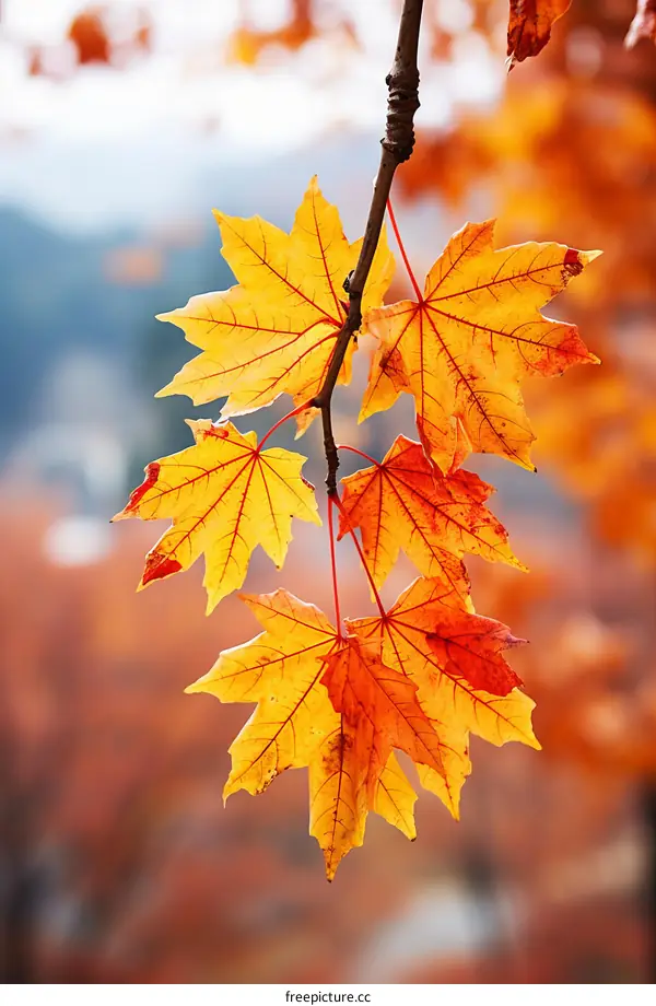 Maple leaves in autumn