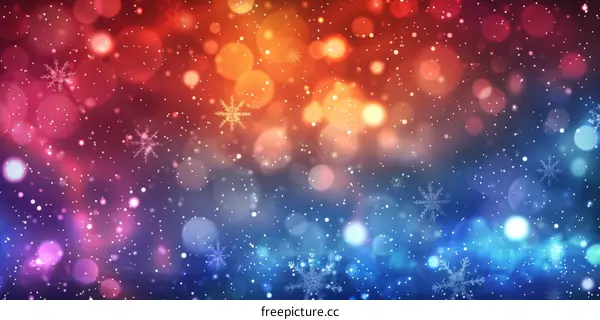 Blue and Red Winter Gradient Background