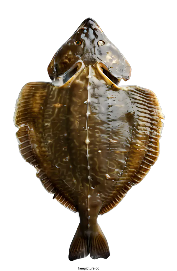 [Transparent Background PNG]A large flounder fish
