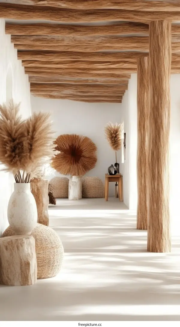 Elegant Bohemian Corridor Interior Design