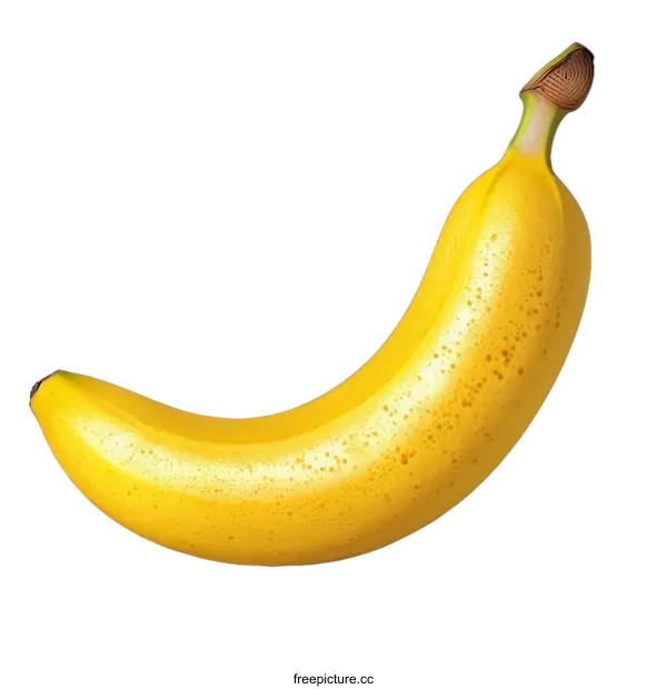 [Transparent Background PNG]Single Ripe Banana Fruit Image
