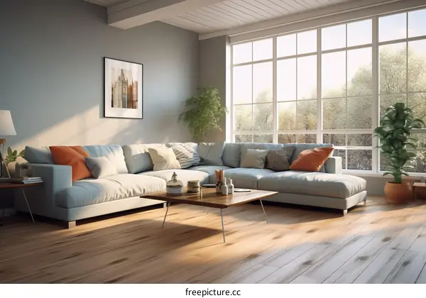Bright and Airy Living Room with Large Window