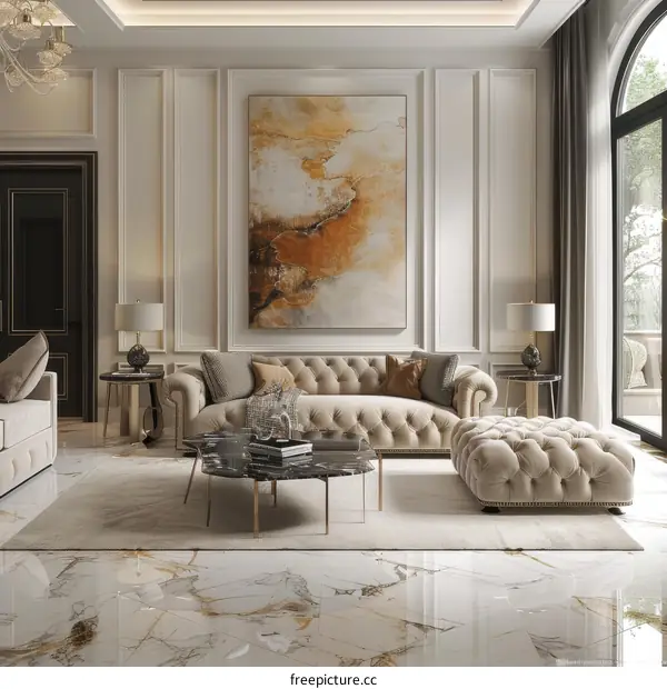 Modern minimalist living room design renderings