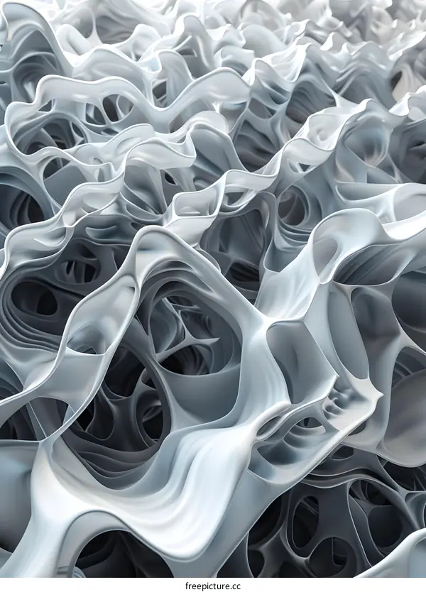 White sponge-like structure