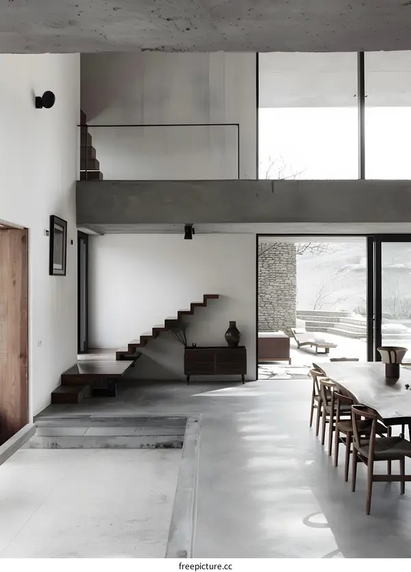 Modern Minimalist Concrete House Interior Design