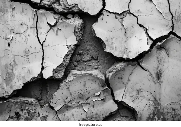 Cracked concrete wall texture background