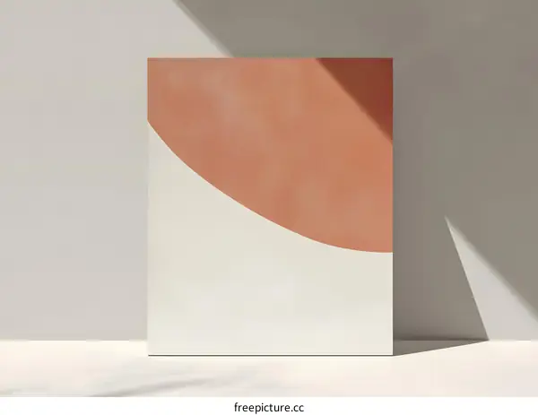 Abstract Art Minimalist Poster with Curved Shape