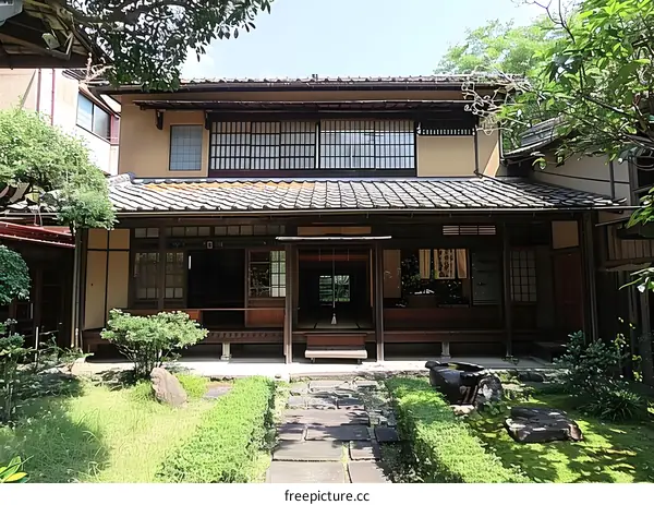 An old house with a garden in Kyoto