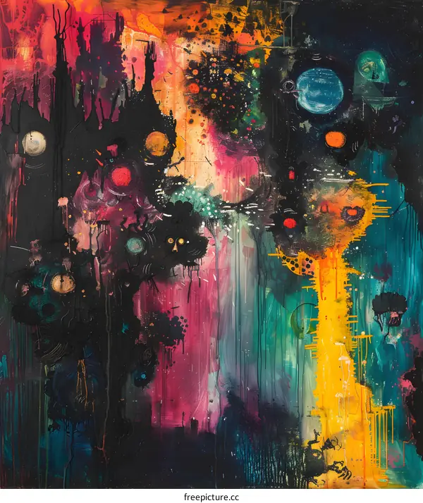 Abstract Painting Colorful Universe