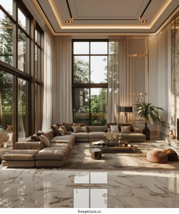 Bright and Airy Living Room: Modern Interior Design