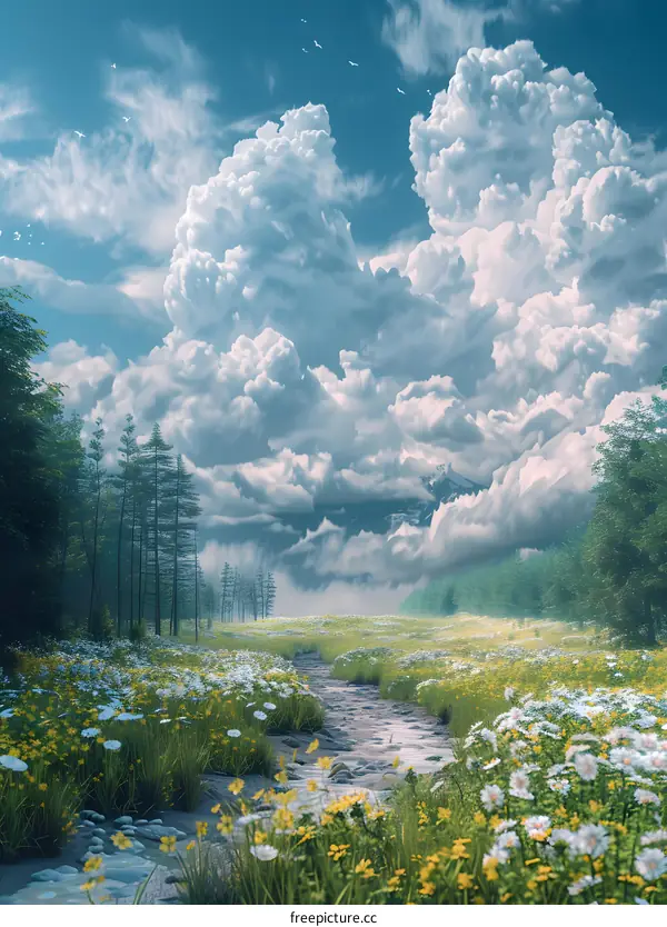 The river through the fantastic forest