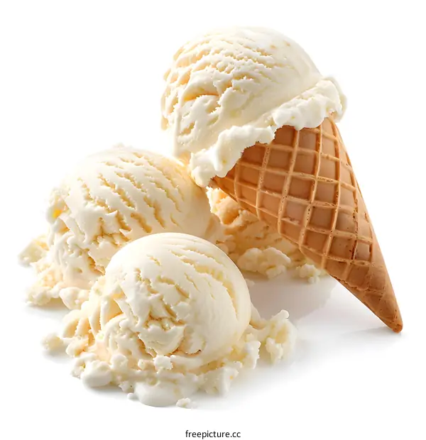 Three ice cream balls