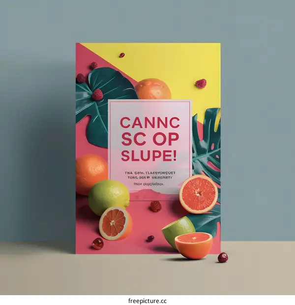 Summer Fruit Graphic Design Poster